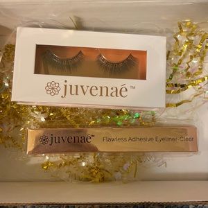 Juvenae lashes and adhesive eyeliner